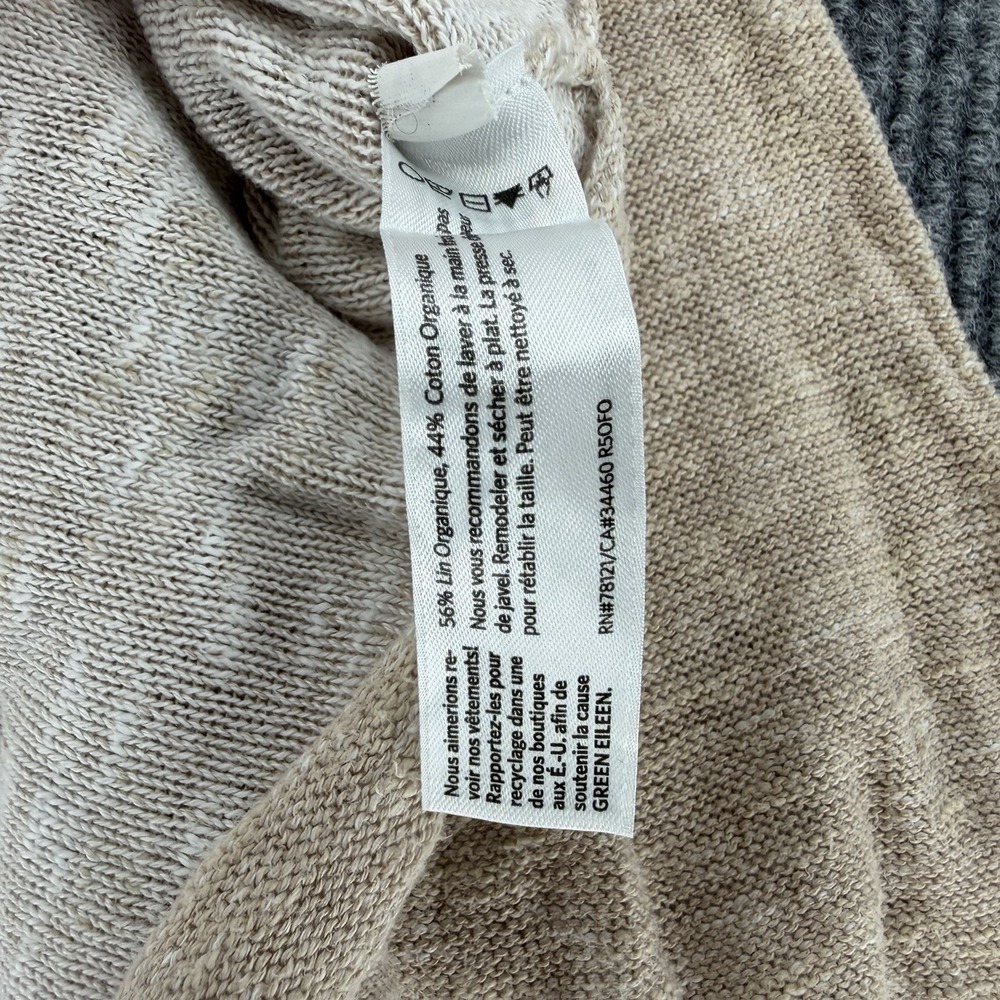 Eileen Fisher organic linen cotton boxy sweater XL lagenlook luxury minimalist - Picture 8 of 10